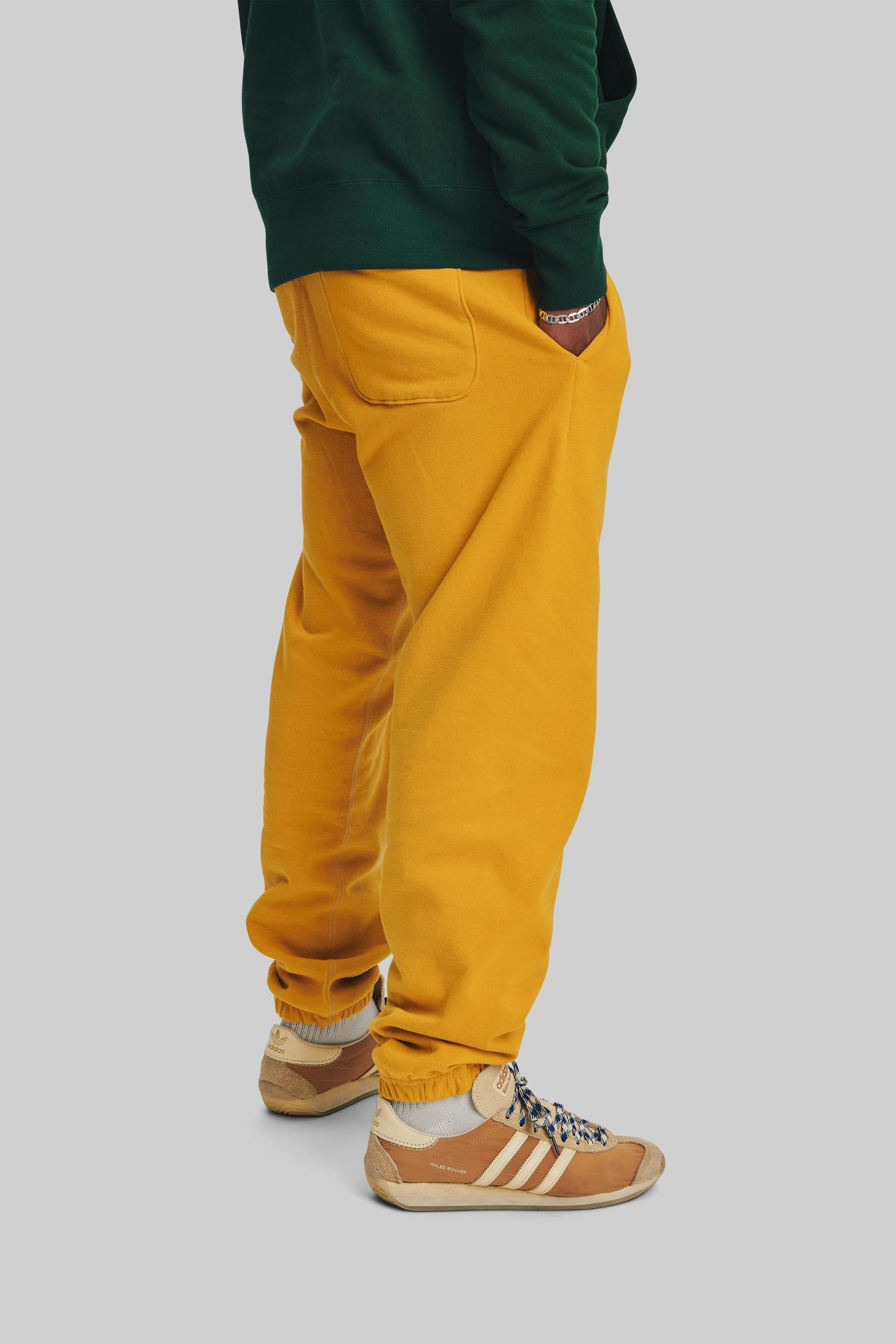 Pantalon Décontracté-jaune orangé
