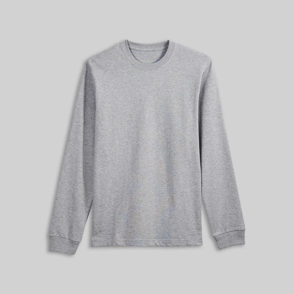 T-shirt Décontracté Lourd-Gris clair